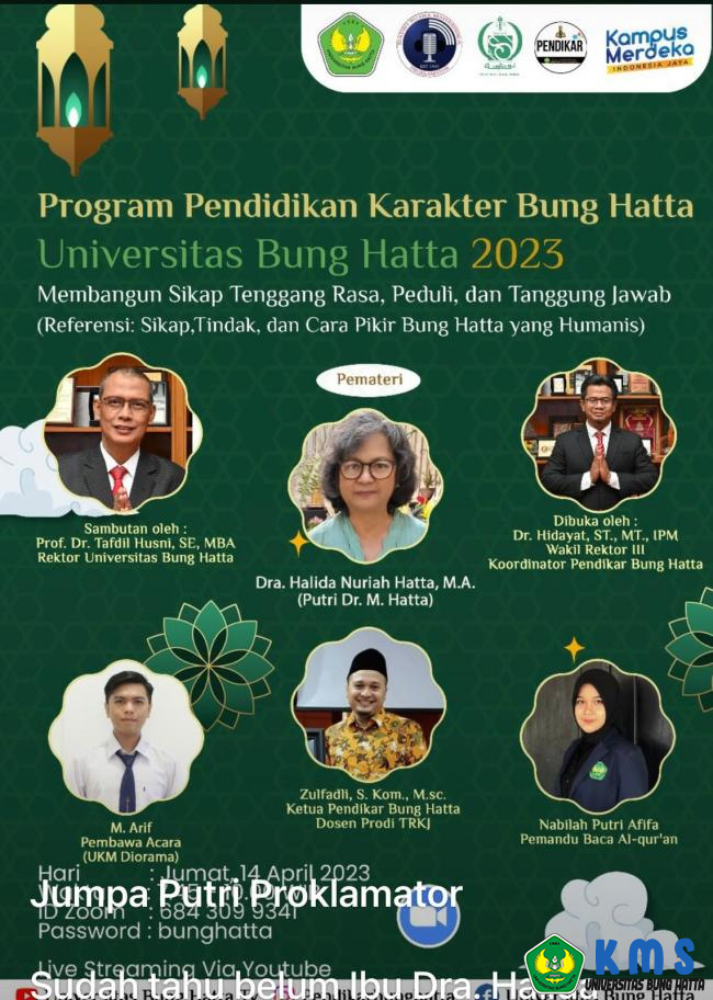 Pendidikan Karakter Mahasiswa Baru Universitas Bung Hatta Semester Genap 2022/2023 Edisi 3